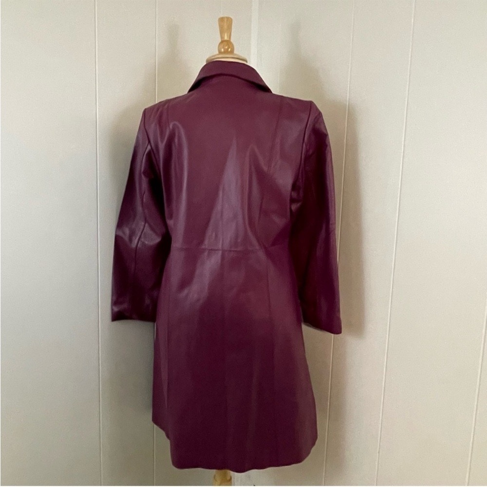 90s Chadwicks Purple Leather Jacket Women's XL Vintage Long Sleeve Classic Glam - Picture 8 of 11
